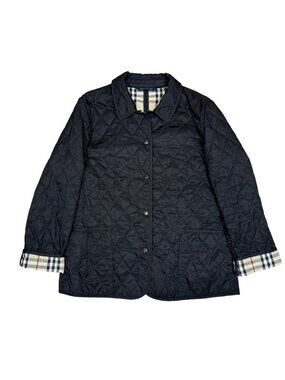Burberry London Quilted Snap Front Jacket - Black